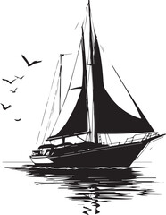 silhouette of a boat