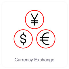 Currency Exchange and conversion icon concept
