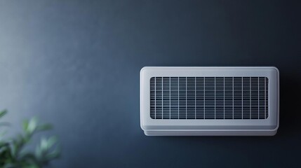 Air conditioner unit with sleek, futuristic design, stylish cooling, modern home