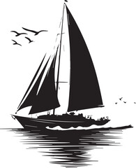 silhouette of a sailing boat