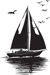 silhouette of a sailing boat