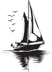 silhouette of a sailing boat