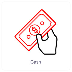 Cash and money icon concept