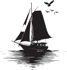 silhouette of a sailing boat
