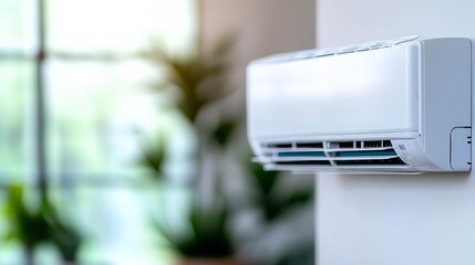 Air conditioner with quiet mode activated, peaceful environment, cooling technology