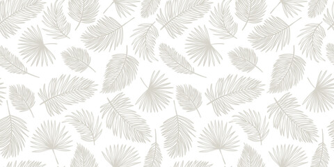 Tropical leaf background, minimalist white foliage elegant wallpaper design