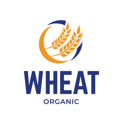 wheat / grain icon vector logo design template