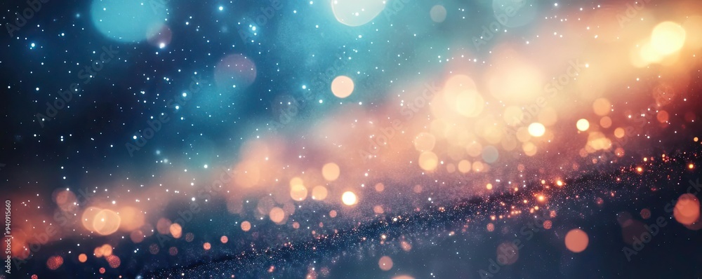 Poster A mesmerizing abstract background featuring colorful bokeh lights and sparkling effects, perfect for artistic designs.