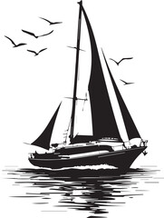 silhouette of a boat