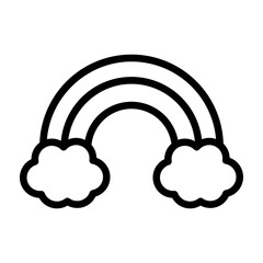 Rainbow Resilience Vector Line Icon Design