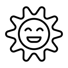 Blissful Radiance Vector Line Icon Design