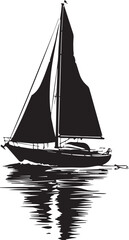 silhouette of a sailing boat