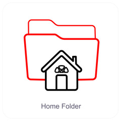 Home Folder and Folder icon concept