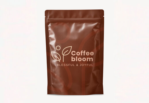 Product Packaging Zip Stand Up Pouch Bag Mockup With Generative AI