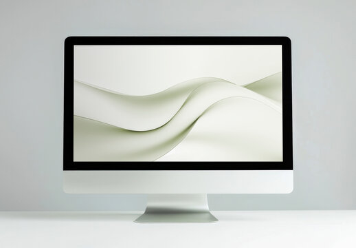Screen Computer Mockup With Generative AI