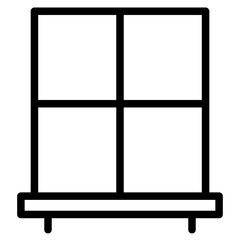 Interior Window View Line Icon