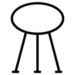 Stool Seat Furniture Line Icon