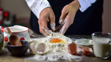 chef preparing dough