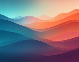 Colorful Gradient Background with Abstract Wave Layers