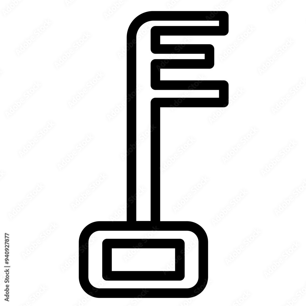 Poster Key Lock Login Line Icon