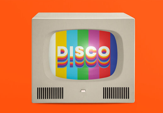 Screen Retro Computer Mockup