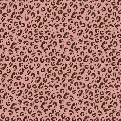 Animal print seamless pattern for fashion. Hand drawn skin animal leather texture. 