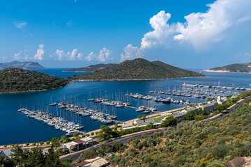 Kas Town Marina view in Turkey