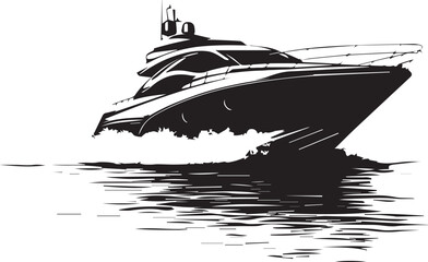 Fototapeta premium silhouette of a sailing boat