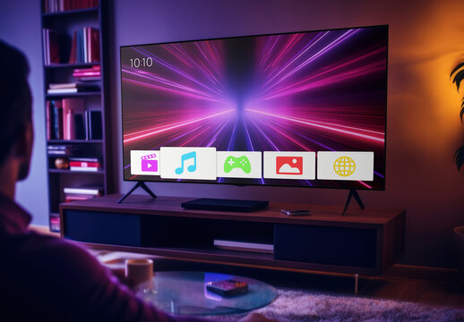 Smart TV Screen Mockup With Generative AI