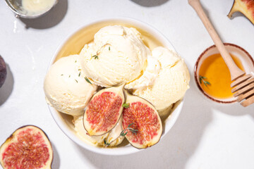 Tasty fig gelato ice cream