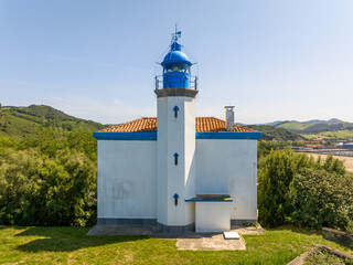 Faro de Zumaia en Gipuzkoa a vista drone