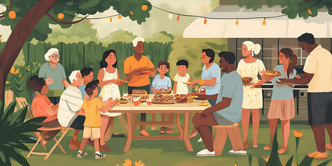 Family BBQ Gathering