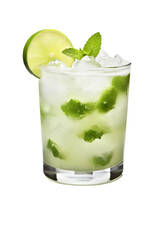 mojito cocktail isolated on white