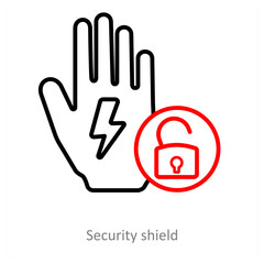 Security Shield And Protection Icon Concept