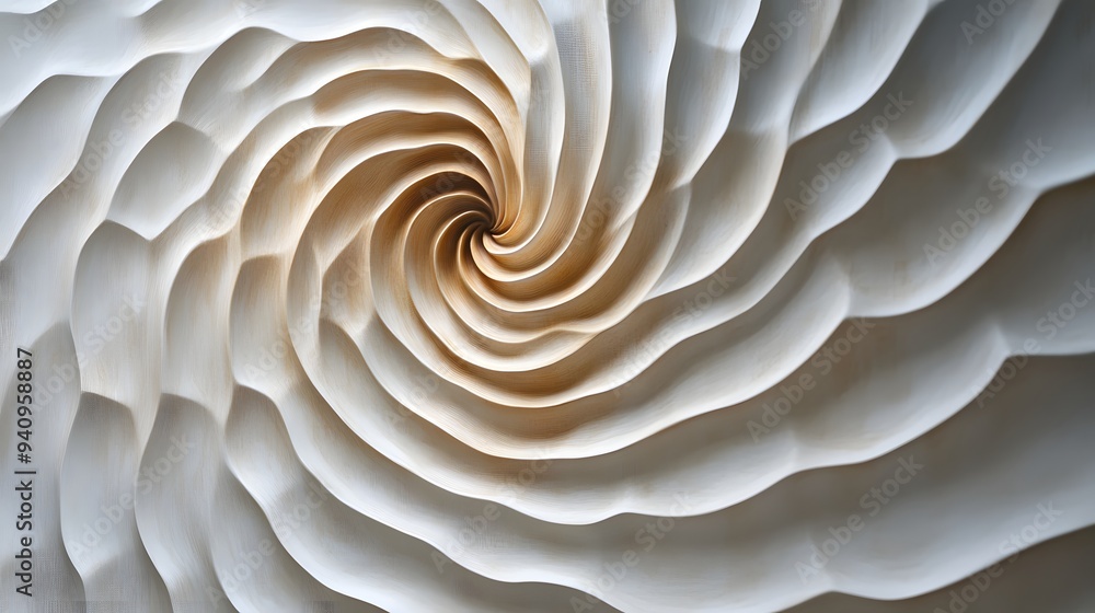 Aufkleber 77. abstract 3d wall art with concentric circles creating a ripple effect on the surface