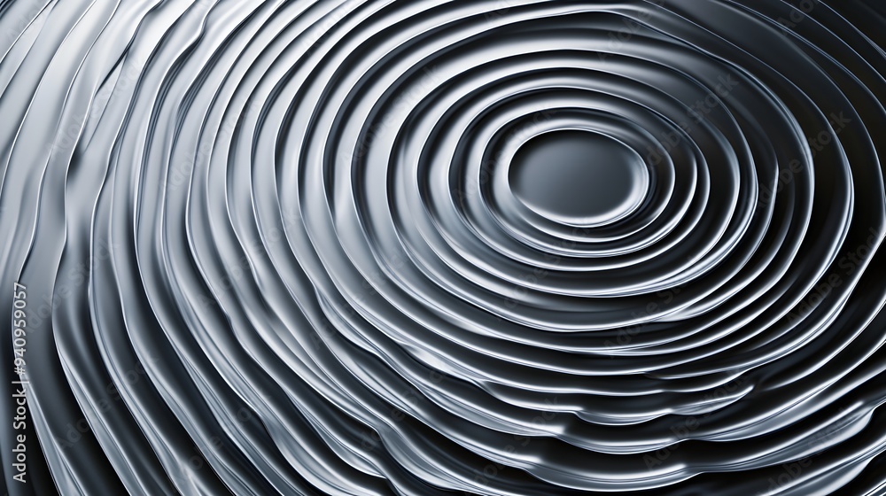 Poster 77. abstract 3d wall art with concentric circles creating a ripple effect on the surface