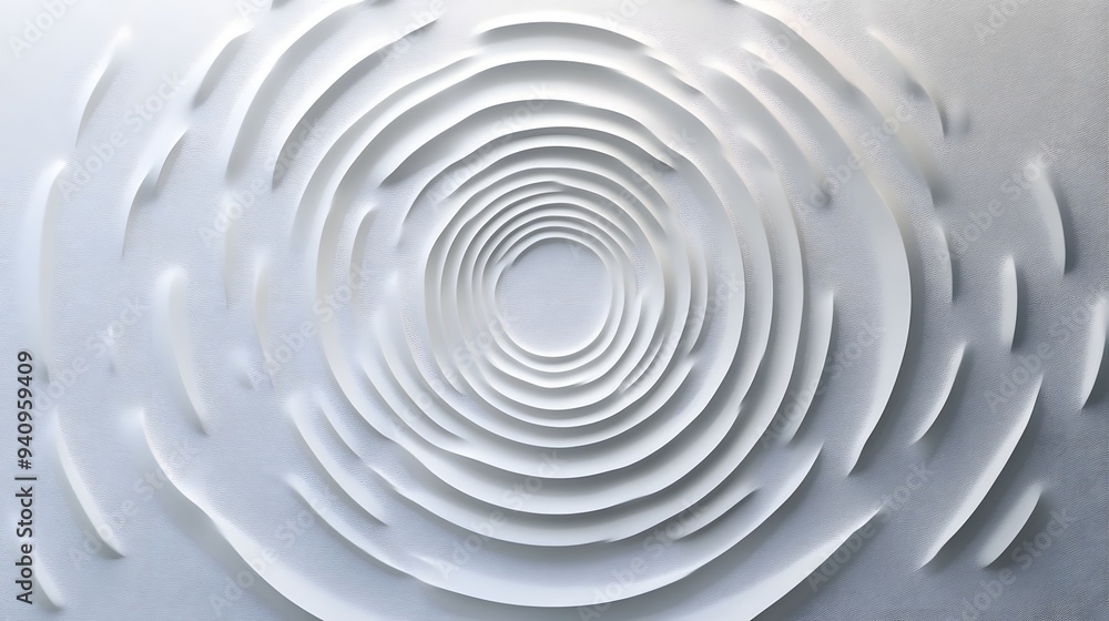Poster 77. abstract 3d wall art with concentric circles creating a ripple effect on the surface