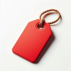 red tag isolated on white background