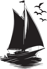 silhouette of a sailing boat