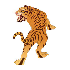 Tiger illustration transparent background tattoo design