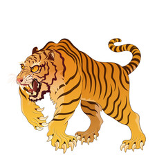 Tiger illustration transparent background tattoo design