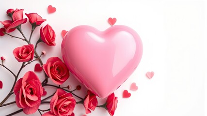 hearts on isolated  white background