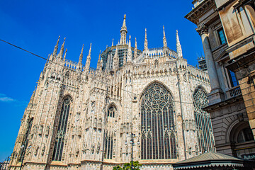 Fototapeta premium Milan Cathedral and galeria vittorio emmanuele II in italian lombardy