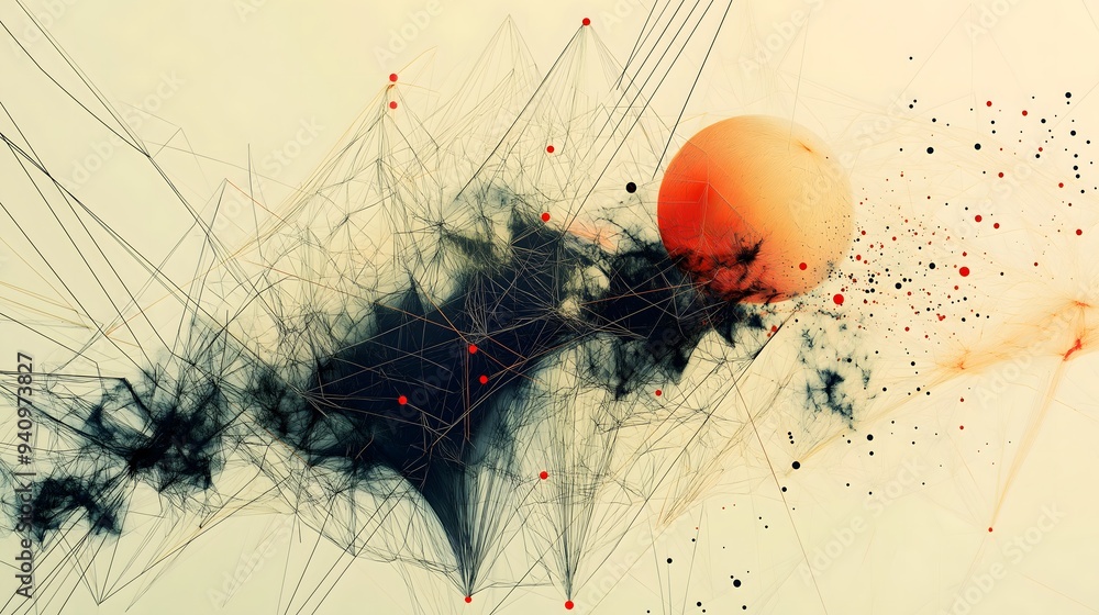 Poster abstract network sphere connection data science