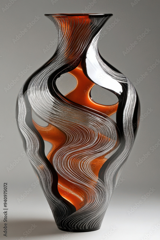Poster swirling pattern design, a stylish design featuring smooth vessels and swirling patterns, ideal for 