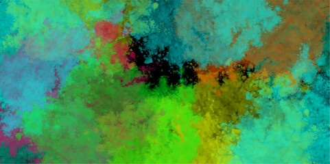 Abstract pastel-colored brush strokes with digital art style watercolor splatters. Colorful painted watercolor background for Website, Wallpaper, Fabric Printing, Brochures & Luxury/Premium Packaging
