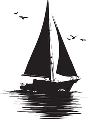 silhouette of a sailing boat