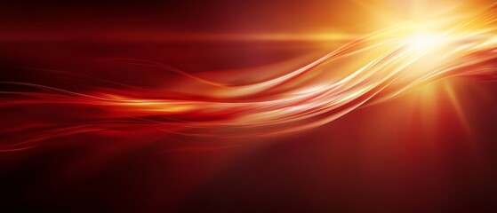  A tight shot of a red-yellow split backdrop Light radiates from above and below