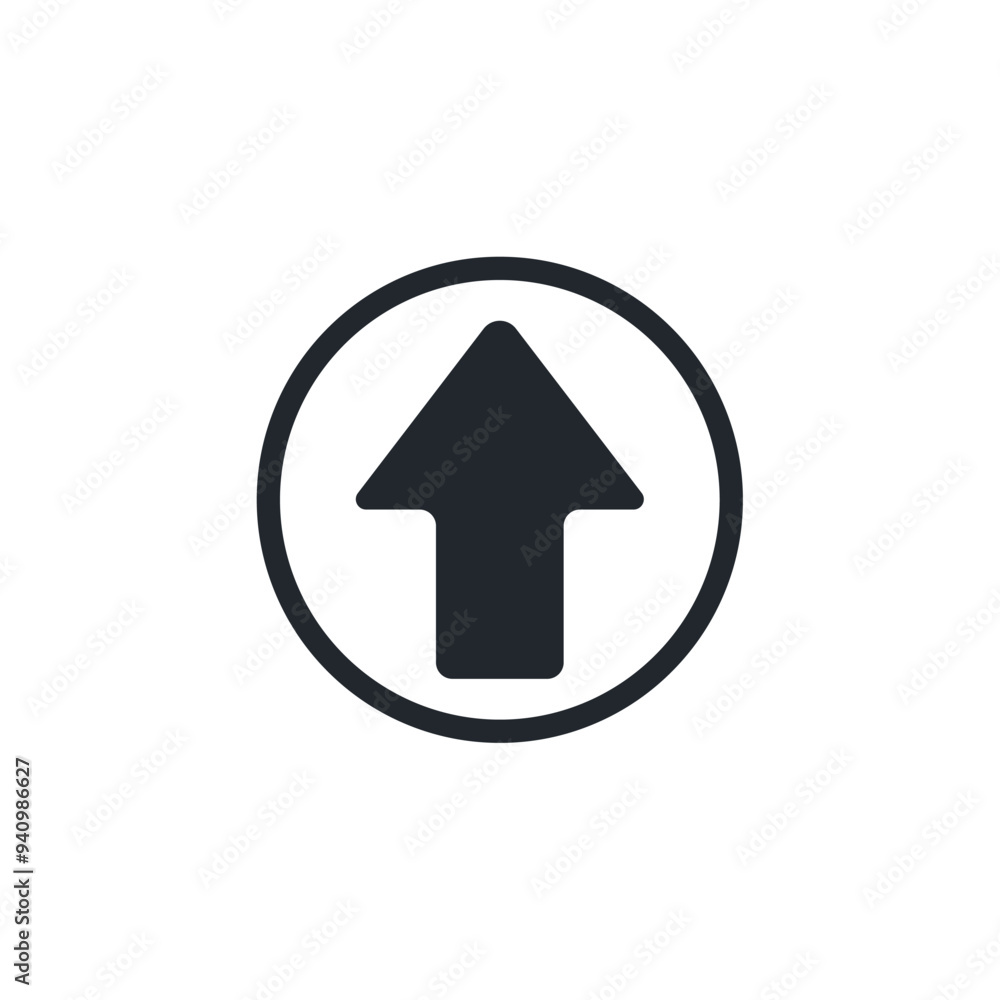 Aufkleber arrow up icon symbol template for graphic and web design collection logo vector illustration