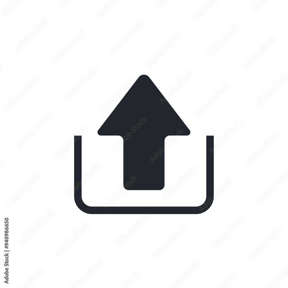 Poster upload icon symbol template for graphic and web design collection logo vector illustration